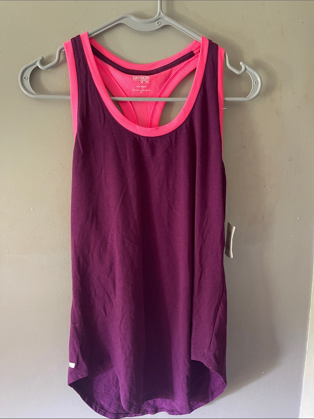 Danskin Purple Tank with Hot Pink Trim